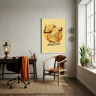 Quadro Decorativo Obaluaê  - 70x50cm Moldura Branca