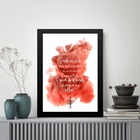 Quadro Decorativo Ogum - Frase 24x18cm - Com Vidro Moldura Br