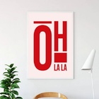 Quadro Decorativo Oh Lala 33x24cm Moldura:madeira Preta