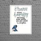 Quadro Decorativo Ohana Means Family 24x18cm - Com Vidro Mold