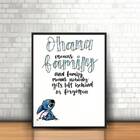 Quadro Decorativo Ohana Means Family 24x18cm Moldura:madeira