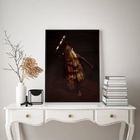 Quadro Decorativo Omolu 24x18cm Moldura:madeira Branca