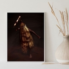 Quadro Decorativo Omolu 45x34cm - Com Vidro Moldura:madeira P