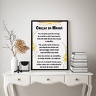 Quadro Decorativo Oração Da Manhã 24x18cm - Com Vidro Moldura