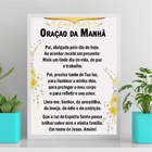 Quadro Decorativo Oração Da Manhã 33x24cm - Com Vidro Moldura