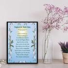 Quadro Decorativo Oração Do sol 33x24cm - Com Vidro Moldura:m