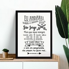 Quadro Decorativo Oração Para São Jorge 45x34cm - Com Vidro M