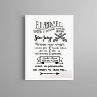 Quadro Decorativo Oração Para São Jorge 45x34cm - Com Vidro M