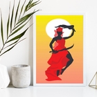 Quadro Decorativo Orixá Iansã Candomblé 24x18cm - Com Vidro M