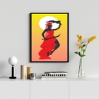 Quadro Decorativo Orixá Iansã Candomblé 33x24cm Moldura:madei