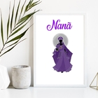 Quadro Decorativo Orixá Nanã Buruquê 45x34cm - Com Vidro Mold