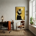 Quadro Decorativo Orixá Oxum  - 70x50cm Moldura Preta