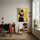 Quadro Decorativo Orixá Oxum  - 70x50cm Moldura Preta