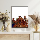 Quadro Decorativo Orixás Reunidos 33x24cm Moldura:madeira Bra