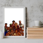 Quadro Decorativo Orixás Reunidos 45x34cm Moldura:madeira Pre