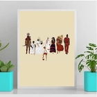 Quadro Decorativo Orixás Umbanda 45x34cm - Com Vidro Moldura: