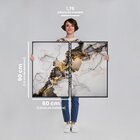 Quadro Decorativo Ouro E Chumbo 2 Telas 60x90cm Para Sala Qua