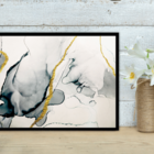 Quadro Decorativo Ouro Luxury P/ Sala Quarto 30x45