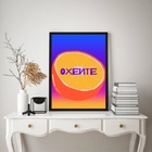 Quadro Decorativo Oxente 45x34cm Moldura:madeira Branca