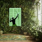 Quadro Decorativo Oxóssi Ake Aro  - 70x50cm Moldura Preta