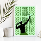 Quadro Decorativo Oxóssi Ake aro 24x18cm Moldura:madeira Bran