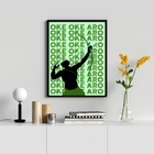 Quadro Decorativo Oxóssi Ake aro 33x24cm - Com Vidro Moldura: