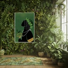 Quadro Decorativo Oxóssi Orixá  - 70x50cm Moldura Branca