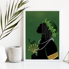 Quadro Decorativo Oxóssi orixá 45x34cm Moldura:madeira Branca