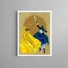 Quadro Decorativo Oxum E Ogum 45x34cm - Com Vidro Moldura Bra