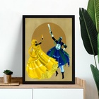 Quadro Decorativo Oxum E Ogum 45x34cm - Com Vidro Moldura Bra