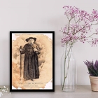 Quadro Decorativo Padre Cícero 45x34cm - Com Vidro Moldura:ma