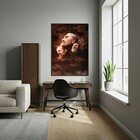 Quadro Decorativo Padre Pio  - 70x50cm Moldura Preta