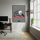 Quadro Decorativo Padre Pio Frase  - 70x50cm Moldura Preta