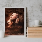 Quadro Decorativo Padre pio 45x34cm - Com Vidro Moldura:madei