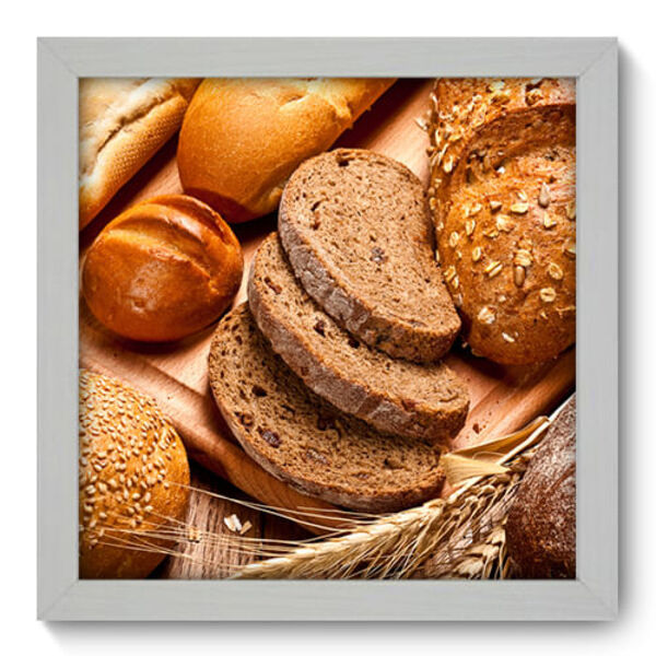Quadro Decorativo - Pães - 22cm X 22cm - 001qncab