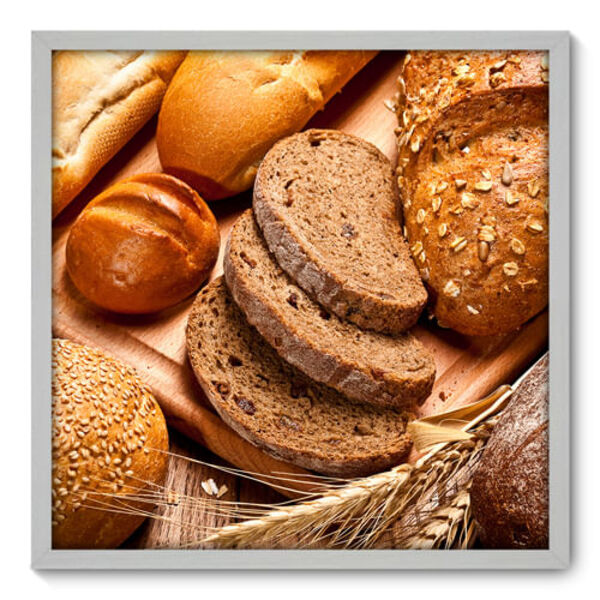 Quadro Decorativo - Pães - 70cm X 70cm - 001qncdb