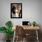 Quadro Decorativo Pai Benedito 45x34cm - Com Vidro Moldura Br