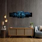 Quadro Decorativo Painel Mosaico Para Sala De Estar 5 Peças C