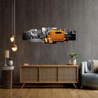 Quadro Decorativo Painel Mosaico Sala Quarto 5 Peças Carro An