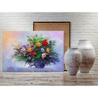 Quadro Decorativo Painting Buquê De Flores - 150x80cm