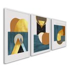 Quadro Decorativo Paisagem Abstrata Com 3 Telas De Parede Par