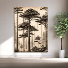 Quadro Decorativo Paisagem Araucaria A Mão - 150x100 Cm