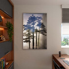 Quadro Decorativo Paisagem Araucaria Angustifolia Com Moldura