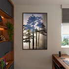 Quadro Decorativo Paisagem Araucaria Angustifolia Com Moldura