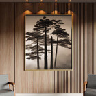 Quadro Decorativo Paisagem Araucaria Angustifolia Com Moldura