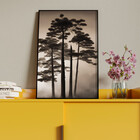 Quadro Decorativo Paisagem Araucaria Angustifolia Com Moldura