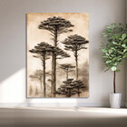 Quadro Decorativo Paisagem Araucaria Vintage - 180x100 Cm