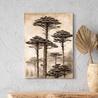 Quadro Decorativo Paisagem Araucaria Vintage - 200x120 Cm