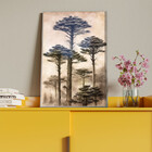 Quadro Decorativo Paisagem Araucaria Vintage Com Moldura E Vi
