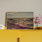 Quadro Decorativo Paisagem Areia Com Moldura Dourada - 100x70